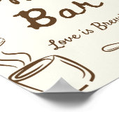 Love is Brewing Bridal Shower Coffee Bar ポスター (角)