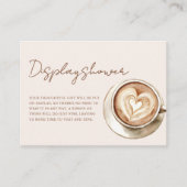 Love is Brewing Bridal Shower Display Shower エンクロージャーカード (正面)