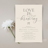 Love Is Brewing Bridal Shower | Elegant Script 招待状
