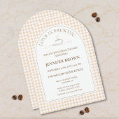 Love Is Brewing Bridal Shower Invitation | Gingham 招待状