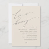 Love is Brewing, Bridal Shower Party Celebration 招待状 (正面)