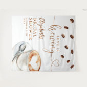 Love Is Brewing Bridal Shower Photo Backdrop タペストリー (正面(横))