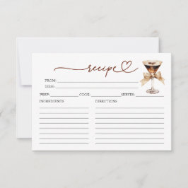 Love Is Brewing Bridal Shower Recipe Cards