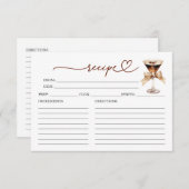 Love Is Brewing Bridal Shower Recipe Cards (正面/裏面)