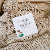 Love Is Brewing Bridal Shower Terracotta Coffee サンキューカード