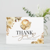 Love Is Brewing Bridal Shower Thank You Card 招待状 (スタンド正面)