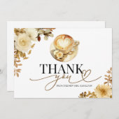 Love Is Brewing Bridal Shower Thank You Card 招待状 (正面/裏面)