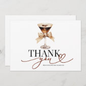 Love Is Brewing Bridal Shower Thank You Card 招待状 (正面/裏面)