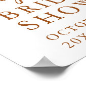 Love Is Brewing Bridal Shower Welcome Sign ポスター (角)