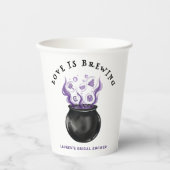 Love is Brewing Cauldron Halloween Bridal Shower 紙コップ (正面)