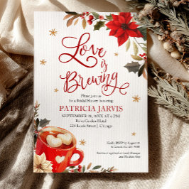 Love Is Brewing Christmas Bridal Shower  招待状