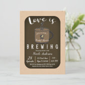 LOVE IS BREWING COFFEEカフェショップブライダルシャワー 招待状 (スタンド正面)