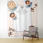 Love is Brewing Coffeeブライダルシャワー写真 タペストリー (インサイチュ)