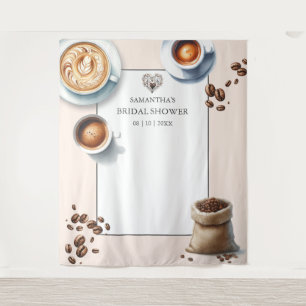 Love is Brewing Coffeeブライダルシャワー写真 タペストリー