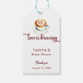Love is Brewing Coffeeブライダルシャワー ギフトタグ (正面)
