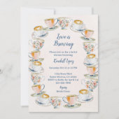 Love Is brewing Coffee and Tea Bridal Shower  招待状 (正面)