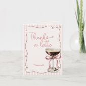 Love is Brewing Coffee Bridal Shower サンキューカード (正面)