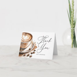 Love is Brewing Coffee Bridal Shower サンキューカード