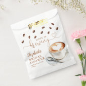 Love Is Brewing Coffee Bridal Shower フェイバーバッグ (封をした状態)