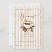 Love Is Brewing Coffee Bridal Shower  招待状 (正面)