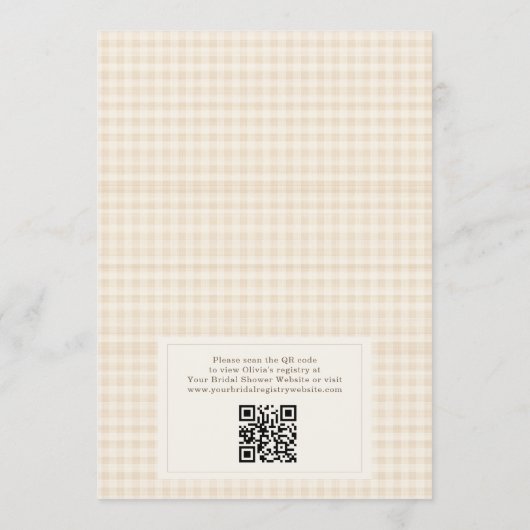 Love is Brewing Coffee Bridal Shower 招待状 (裏面)