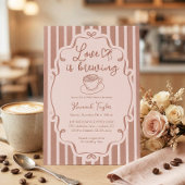 Love Is Brewing Coffee Bridal Shower 招待状