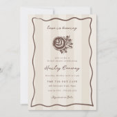 "Love is Brewing" Coffee Bridal Shower 招待状 (正面)