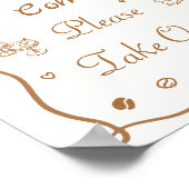 Love is Brewing Coffee Bridal Shower Favor ポスター (角)