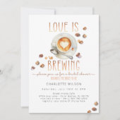 Love Is Brewing Coffee Bridal Shower Invitation 招待状 (正面)