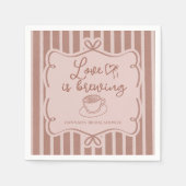 Love is Brewing Coffee Bridal Shower Plates スタンダードカクテルナプキン (正面)