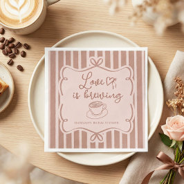 Love is Brewing Coffee Bridal Shower Plates スタンダードカクテルナプキン