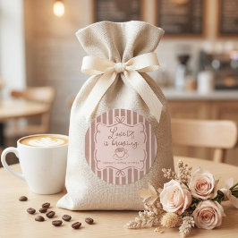 Love is Brewing Coffee Bridal Shower Plates ラウンドシール