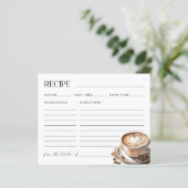 Love is Brewing Coffee Bridal Shower Recipe Card (スタンド正面)