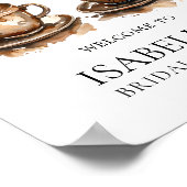 Love is Brewing Coffee Bridal Shower Welcome ポスター (角)