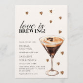 Love is Brewing Coffee Cocktail Bridal Shower  招待状 (正面)