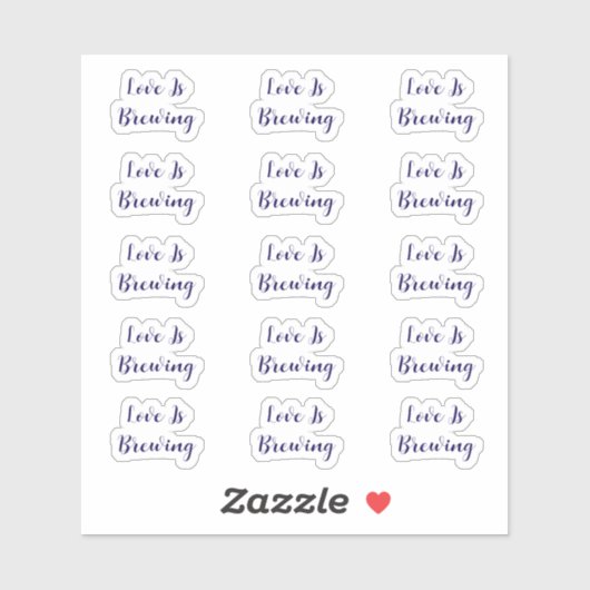 Love Is Brewing Coffee Event Wedding Bridal Shower シール (シート)