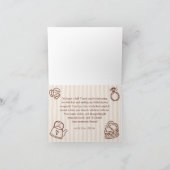 Love is Brewing Coffee Hand Drawn Bridal Shower サンキューカード (内部)