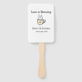 Love is Brewing coffee mug金ゴールドハートカップル名 ハンドファン