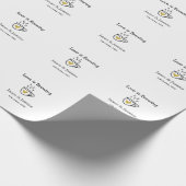 Love is Brewing coffee mug金ゴールドハートカップル名 ラッピングペーパー (角)