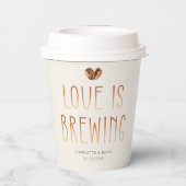 Love Is Brewing Coffee Paper Cups Wedding Shower 紙コップ (裏面)