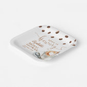 Love Is Brewing Coffee Theme Bridal Shower ペーパープレート (傾斜あり)