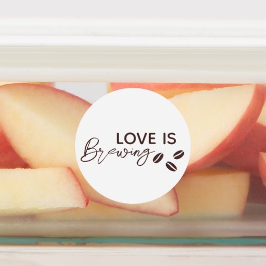 Love is Brewing Coffee Theme Bridal Shower ラベル (貼付)