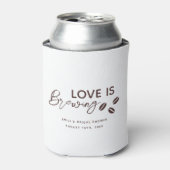 Love is Brewing Coffee Theme Bridal Shower 缶クーラー (缶正面)