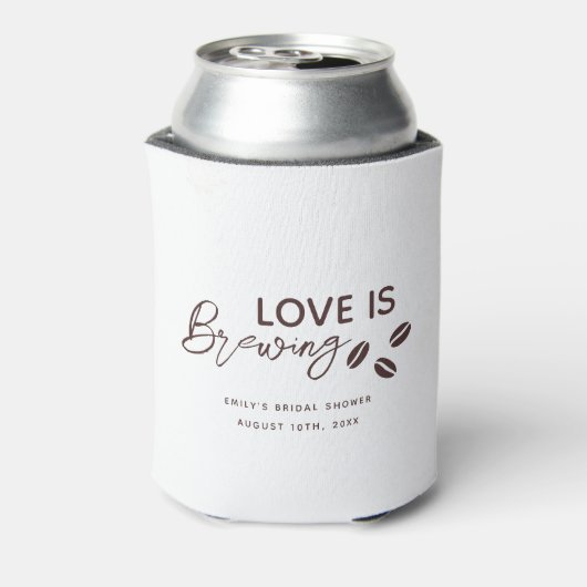 Love is Brewing Coffee Theme Bridal Shower 缶クーラー (缶裏面)