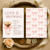 Love Is Brewing Coquette Bridal Shower 招待状