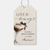 Love is Brewing Espresso Martini Bridal Shower ギフトタグ (正面)