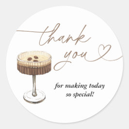 Love Is Brewing Espresso Martini Bridal Shower ラウンドシール
