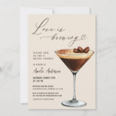 Love is Brewing Espresso Martini Bridal Shower 招待状 (正面)