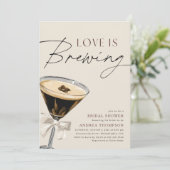 Love is Brewing Espresso Martini Bridal Shower 招待状 (スタンド正面)