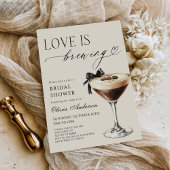 Love is Brewing Espresso Martini Bridal Shower 招待状